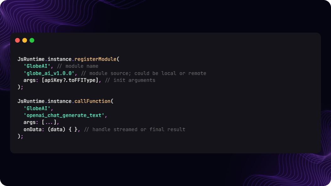 JsRuntime Specifics